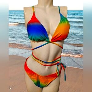 Rainbow ombre bikini🌹